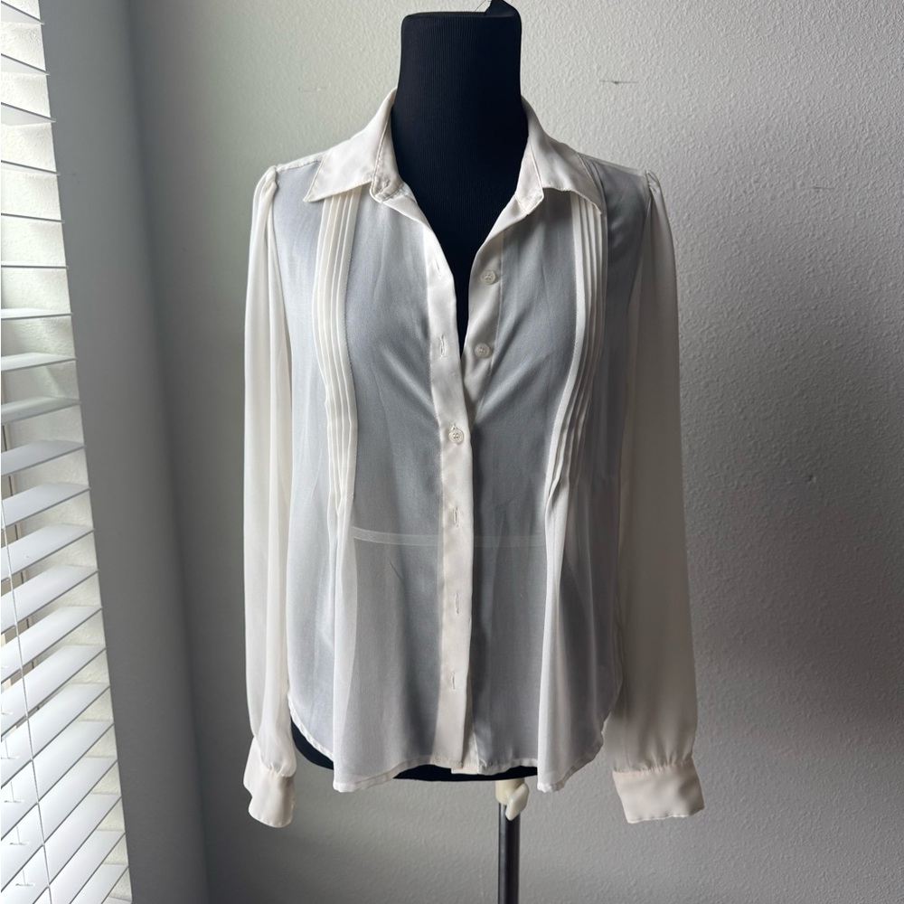 Forever 21 White Button Down Blouse